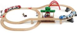BRIO Set trenulet cu statie de legatura, 42 piese (OLP102233512) Trenulet