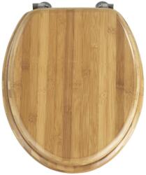 WENKO 144726100 - WC-ülőke BAMBOO 34x41 cm barna/ezüst 144726100 (WE0129)