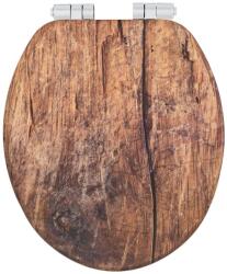 WENKO 25226100-WC RUSTIC WC-ülőke 35, 5x42, 5 cm barna/ezüst 25226100 (WE0715)