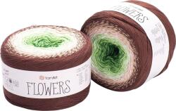 YARNART Flowers 272 Brown Green Kötőfonal (Flowers 272)