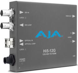 AJA Hi5-12G-TR, Convertor 12G-SDI la HDMI cu LC Fiber Transceiver