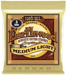 Ernie Ball 3003 Earthwood 3-Pack Akusztikus gitárhúrok (<![CDATA[P03003]]>)