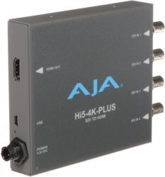 AJA Hi5-4K-Plus, Convertor 4x3G-SDI la HDMI 2.0, cu suport HDR