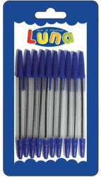 Luna Kék színű golyóstoll szett, 10 db-os (601828)