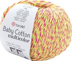 YARNART Baby Cotton Multicolor 5215 Pink Green Kötőfonal (Baby Cotton Multicolor 5215)