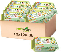 Pufy Fresh Fresh Care kupakos nedves törlőkendő kamillával 12x120 db