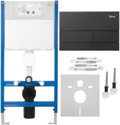 Rea Cadru WC incastrat K011A-Q Rea cu buton T negru (KPL-E0056)