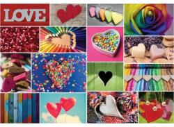 Bluebird Puzzle 90547 -Collage - Love in Color - 1000 db-os puzzle (90547)