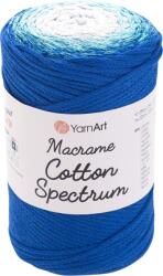 Yarn Art Macrame Cotton Spectrum 225 m 1312 White Blue Șnur (<![CDATA[Macrame Cotton Spectrum 1312]]>)