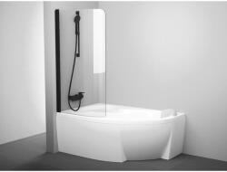 RAVAK Rosa CVSK1 140/150 bal kádparaván fekete+transparent 7QLM0300Y1 (7QLM0300Y1)