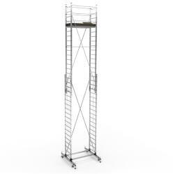 CRIANO Schela mobila aluminiu telescopica 2x5(m), inaltime lucru 10 metri, o platforma 1, 6x0, 6(m), max 200kg/mp - CNO-SME-MEGA10 (CNO-SME-MEGA10)