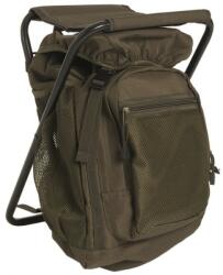 Mil-Tec hátizsák székkel, olíva színű 20l