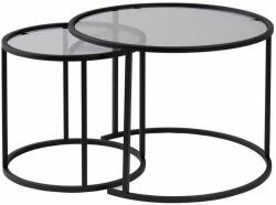 Hanah Home Aurum Black and Grey konferenciaasztal-készlet 60cm, 2 db, szürke