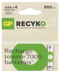 GP Batteries GP AAA Recyko 850mAh NiMH akkumulátor 4db/csomag (ár/db)