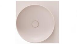 RAVAK Yard 45 C kerámiamosdó Alabaster Pink, túlfolyó furat nélkül XJX0G045000 (XJX0G045000)