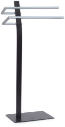 Relaxdays GRAO fém törölközőtartó fekete-ezüst 85x40x20 cm 10019105