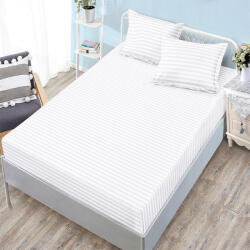 EmonaMall Едноцветен долен чаршаф с ластик и две калъфки (за матрак 160x200) EmonaMall, 3 части - Модел S18250 (S18250-3333f4-1)