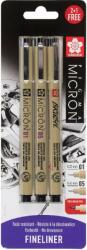 Sakura Pigma Micron Fineliner Технически химикалки Black Set 1 (BLXSDK3AS)