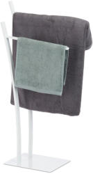 Relaxdays Dupla törölközőtartó fehér színben 88x43x24 cm 10024544