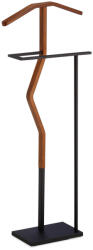 Relaxdays Fém és fa ruhaállvány fekete-barna színben 106, 5 cm 10032062