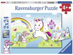 Ravensburger Csodás unikornisok 2 x 24 db puzzle Ajánlott 4-6 éves korig unisex [Cikkszám 53160]