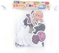 Retoys Szivacs fürdőjáték hálóban, tengeri állatok és dínók, 18 db Ajánlott 3-6 éves korig unisex (11149)