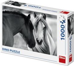 Dino Puzzle 1000 db - Lovak fekete-fehérben Ajánlott 10-99 éves korig unisex [Cikkszám 47778]