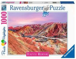 Ravensburger Puzzle 1000 db - Regenbogenberge Ajánlott 10-99 éves korig unisex [Cikkszám 93717]