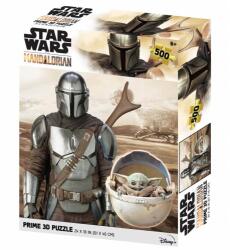 Prime 3D Star Wars The Mandalorian, 3D puzzle, 500 darabos, 61 x 46 cm-es kép, PRI-32629 (PRI-32629)