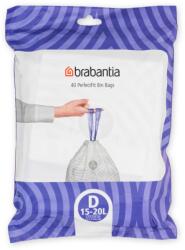 Brabantia Saci pentru gunoi D PERFECTFIT 15-20 l, 40 buc, Brabantia (BRAB138164)
