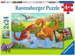 Ravensburger Puzzle 2x24 db - Dínók világa Ajánlott 3-6 éves korig fiúknak [Cikkszám 40947]