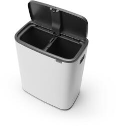 Brabantia Бяло стоманено кошче за боклук за рециклиране, отваряне с докосване 60 l Bo Touch Bin - Brabantia (221408)