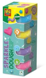 SES Creative Plastilina colorata vegana cu sclipici Feel Good 4 x 90gr (00515)