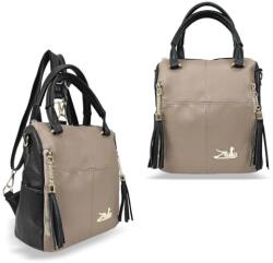 ZELLIA Női Hátizsák 24122 Fekete-Taupe (ZLK-24122-25428940)