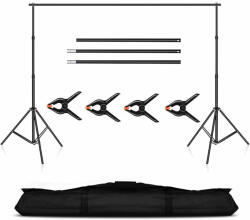 KASLAN 200x200 cm Fotó stúdió háttér tartó állvány (2 x 2m) (allvany-D-200x200)