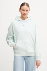 Calvin Klein pamut melegítőfelső sima, kapucnis, LV047D232G - türkiz M