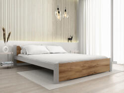  Ágy IKAROS 160 x 200 cm, artisan tölgy/szürke Ágyrács: Léces ágyrács, Matrac: Sommera 18 cm matrac