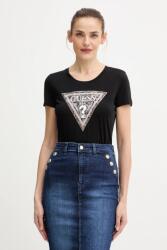 Guess t-shirt fekete, W5BI15 J1314 - fekete XS