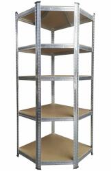  Sarok salgó polc, 5 szintes 180x70x40-40cm, horganyzott