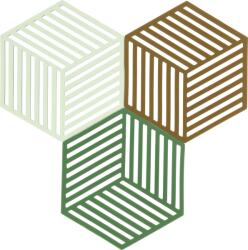Zone Denmark Suporturi termice Hexagon verde-maro, 3 buc (36856)