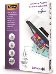Fellowes Lamináló fólia, A5, 80 mikron, fényes, 100 db/doboz, Fellowes® (5306002) - tintasziget