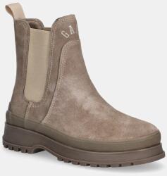 Gant magasszárú cipő velúrból Wintly bézs, enyhén téliesített, lapos talpú, 31553084 - bézs Női 37