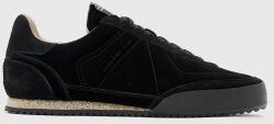 AllSaints velúr sportcipő HARRI LOW TOP fekete, M017FD - fekete Férfi 44