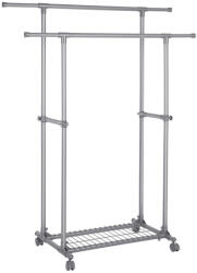 SONGMICS Gurulós ruhaállvány, szürke 87-150x52x166/146cm (LLR13GY)