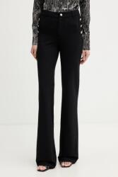 Guess nadrág CHRISSY fekete, magas derekú egyenes, W5BB16 KCMU2 - fekete S