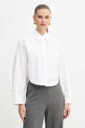 BOSS Orange pamut ing galléros, fehér, regular, 50548402 - fehér 42