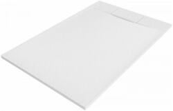 EuroStandard Zuhanytálca - kőhatású, strukturált pala - kompozit ásvány - Viva ES - matt fehér - 80 x 120 x 3 cm (84H81220)