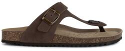 Geox nubuk papucs D BRIONIA barna, női, lapos talpú, D35LSK 00032 C6009 - barna Női 36