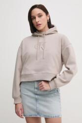 Calvin Klein felső bézs, női, nyomott mintás, kapucnis, J20J224718 - bézs XL