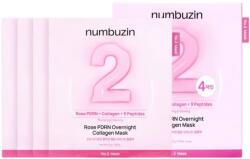 Numbuzin No. 2 Rose PDRN Overnight Collagen Mask - 4 bucăți Masca de fata